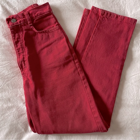 Vintage Girl’s Size 10 Red Relaxed Fit Jeans - Picture 3 of 5
